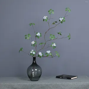 Dekoratif çiçekler yapay çiçek sapları sahte guanyin şube Çin zen masaüstü süsler düğün ev odası diy dekorasyon