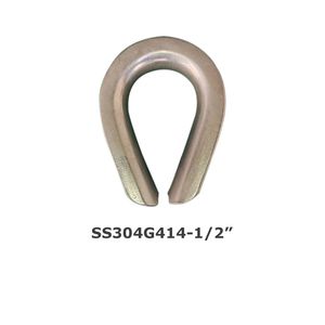 SS304 stainless steel chicken heart ring steel wire rope thimble G414 triangular ring American heavy-duty sleeve ring