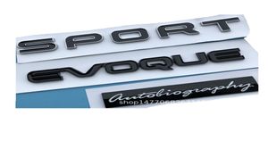 Araba Sticker Siyah Harfler Evoque Sport Otobiyografi Bagaj Kapakları Arka Rozet Amblem Emblemleri Keşif için Rozetler Range Rover5444454