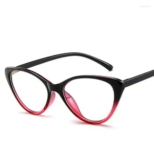 Güneş Gözlüğü Moda Cateye Okuma Gözlükleri Kadın Anti-Blue Okuyucu Bilgisayar için Clear Lady Magnifier 0 0.25 0.50 1.25 1.75 450 600