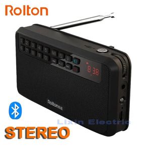 Hoparlörler Rolton E500 Taşınabilir Stereo Bluetooth Hoparlörler FM Radyo Bas Çift Track Hoparlör TF Kart USB Müzik Oyuncusu Sütun Destek Rekor