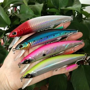 Swolfy 4pcs 12cm 40g büyük minnow balıkçılık cazibesi batan yapay sert yem 3d gözler krankbait wobblers balık pesca 240113