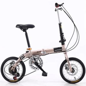 Bike fahrrad da 14 pollici pieghevole bici pieghevole per adulto bici portatile ultra leggera bicicletta a velocità singola a velocità variabile
