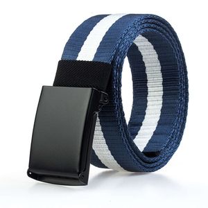 Cintura in nylon tessuto moda a strisce con cintura a sgancio rapido casual in lega di vibrazione di vendita calda personalizzata per piccoli lotti