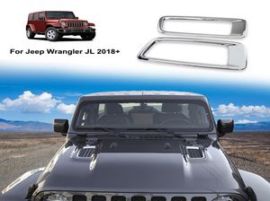 Хромированный капот двигателя автомобиля, розетка переменного тока, декоративная крышка, наклейка для Jeep Wrangler JL 2018, автомобильные внешние аксессуары9965361