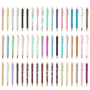 Оптовая продажа, необычные шариковые ручки, милые красивые металлические выдвижные ручки для девочек, офисные школьные принадлежности на день рождения