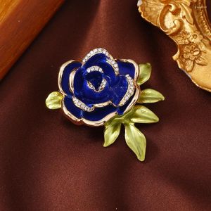 Broşlar Muyinda Küçük Gül Çiçek Pimleri Kadınlar İçin Vintage Rhinestone Hanim Ticaret Efkesi Zarif Broş Giyim Takıları
