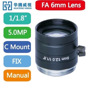 C Monte 6mm Manuel Diyafram Lens 118 FA Yüksek Performans 5 Mega Piksel Kamera Makine Görüşü Sabit Odak Uzunluğu Lensler 240113