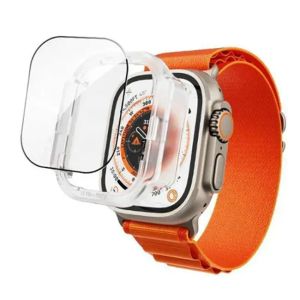 Smartwatch para apple watch ultra série 8 49mm iwatch pulseira marinha relógio inteligente esporte caixa de pulseira de carregamento sem fio capa protetora