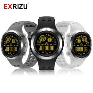 Saatler Exrizu Sport Smart Watch Ex32 Pedometre Çağrıları SMS 5ATM IP68 IP68 Yüzme Adım PK F3 EX18 EX16 için su geçirmez kronometre