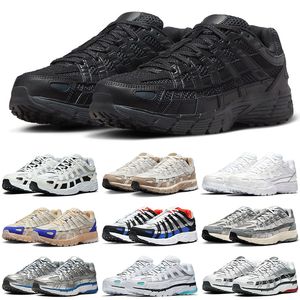 Erkekler P6000 P-6000 Tasarımcı Spor ayakkabıları için koşu ayakkabıları P 6000 Üçlü Black Beyaz Khaki Kurt Gri Metalik Gümüş Yarışçı Mavi Erkek Kadın Açık Hava Spor Eğitmenleri