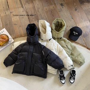 Пуховое пальто оптом детской одежды Куртки для мальчиков «Белая утка» Утолщенные зимние теплые и короткие