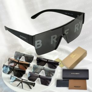 Burbrery güneş gözlükleri Be4291 Güneş Gözlüğü Resmi Aynı Stil Anti-UV Pist Kalkan lensi Leter Logo ile Basılmış UNISEX GÖZLEME Şık ve Giymek