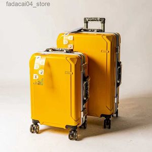 Valizler Bavul Alüminyum Sash Bagaj 2023 Yeni Seyahat Baviki Maletas Viaje Q240115