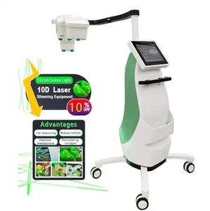 Doğrudan Yeşil Lazer Zayıflama Makinesi 10D Lazer Işıklar Ağrısız Yağ Çıkarma Cihazı Vücut İnce 532Nm Diyot Lazer Tedavisi Kas Patoloji Makinesi