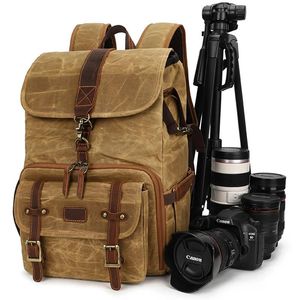 Аксессуары, водонепроницаемый фотографии, холст, кожаный рюкзак в стиле ретро, батик, подходит для 15,4-дюймового ноутбука, мужская сумка для фотокамеры, дорожный чехол для Canon Nikon Dslr