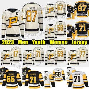 Custom Mens women youth CUSTOM Pittsburgh''Penguins''58 Kris Letang Reverse Retro hockey jersey 77 Bryan Rust Jason Zucker Tristan Jarry Sidney Crosby 2023 Winter C