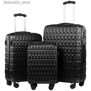 Bavul bagaj setleri 3 adet büyük kapasiteli seyahat çantası 20/24/28 inç bavul çantası haddeleme bagaj spinner tramvay kılıfı seyahat bavul q240115