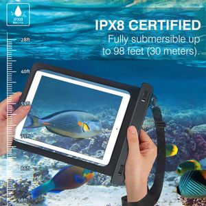 Сумки универсальный водонепроницаемый корпус таблеток для iPad Air 5 10.9, Samsung Tab S4/ S3/ S2/ Tab A 9.7 Diving Supment Dry Back под водой