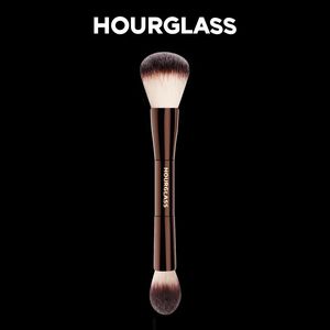 Pinceau de maquillage sablier - No.17 Pinceau d'édition d'éclairage Cheveux en fibre douce Double tête Highlight Design de mode Brosse simple visage 240115