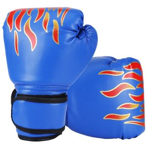 1 çift çocuk boks eldivenleri çocuk yumruklama PU ayarlanabilir egzersiz fitness eldiven tren, eldiven mavi vurma 240116