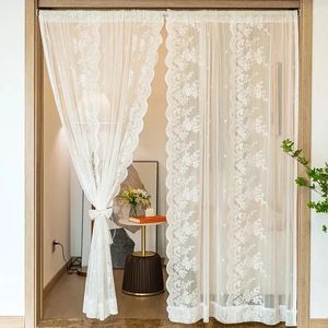 Белые кружевные занавески, прозрачные тюлевые шторы принцессы, однотонные тюлевые вуали из органзы, перегородка для декора гостиной, ванной комнаты 240116