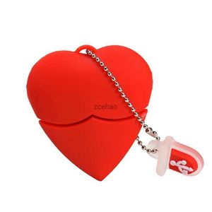 USB Flash Driving Jaster Love Heart Style USB Flash Sürücü Kalemi Sürücü 4GB 16GB 32G 64G USB Stick Pendriver U Disk Başparmak Sürücü Kolye Yaratıcı Hediye