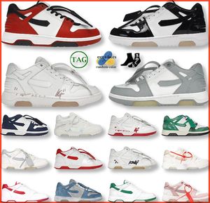 Tasarımcı Offes-Beyaz Ayakkabılar Erkek Kadınlar En Kalite Sıradan Ayakkabı Ofis Kapı Sabahları Alçak Üstü Siyah Beyaz Pembe Deri Açık Mavi Patent Eğitmenleri Koşucular Sneaker 36-45