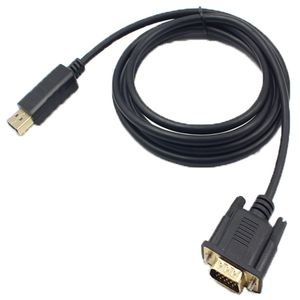 1.8m DP - VGA Dönüştürücü Kablolar Adaptörü DP Erkek Kablosu MacBook için Projektör MQ için 1080p DP Konektörü HDTV Projektör