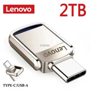 USB Flash Drives Lenovo 2TB 1TB USB Flash Drives USB 3.0 Metal Flash Drive C-Type High Speed Pendrive Waterproof Portable USB Memory New