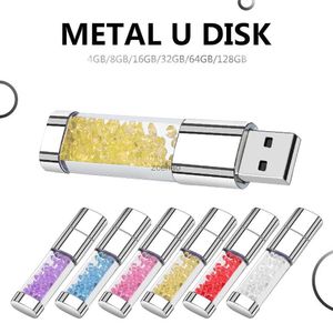 USB flaş sürücüler kristal elmas usb flash sürücü 2.0 4GB 8GB 16GB 32GB 64GB 128GB 256GB Pendrive Stick USB Disk Memoria Stick Zarif Hediye