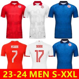 2024 Tunisia maglie da calcio Coppa Africa Maillot de Tunisie 24 25 MSAKNI HANNIBAL MAALOUL SLITI KHENISSI Casa lontano Uomo Maglie da calcio Uniformi