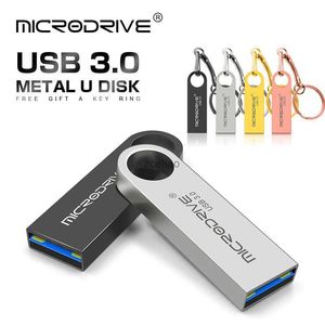 USB flaş sürücüler% 100 tam kapasiteli USB 3.0 Flash Drive 64GB 128GB 256GB Süper Küçük Kalem Sürücü 32GB Pendrive 128GB su geçirmez USB Bellek