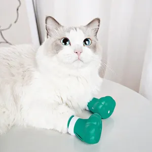 Kedi Kostümleri Pet Claw Açık Tasarımı Kapsar Nefes Alabilir Çizgi Anti-Çizgi Yararlı Tırnak Trim Tımar Kedi Ayağı