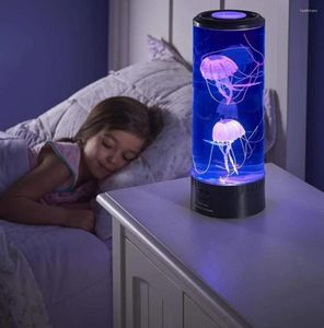 Nachtlichter Große Größe LED Quallen Licht Tisch Desktop Dekorative Lampe Kinder Kinder Geschenke Entspannende Stimmung Für Zuhause Schlafzimmer Dekor2522898