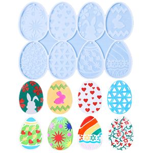 DIY Yapışkan Kalıp Easter Yumurta Kolye Tatil Dekorasyon Silikon Kalıp P230