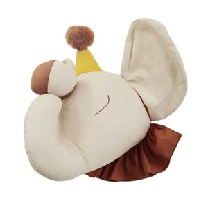 Baby Room Elephant Decor Stuffed Animal Head Wall Hanging Decoration Nursery Plush Toys for Home Births Pography Accessories 240117