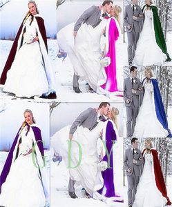 Zarif Ucuz 2016 Sıcak Gelin Cape Fildişi Beyaz Kış Kürklü Kadın Düğün Bolero Ceket Gelin Pelerinler Düğün Ceket Gelin Wint2622625