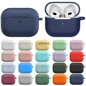 Cep Telefonu Kılıfları AirPods için 3. Gen Kulaklık Kılıfı 3 Kulaklık Koruyucu Kılıf Kanca Deliği Silikon Airpods Kılıf Kapağı Kulak Pedleri YQ240117