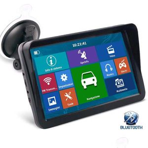 Автомобильные аксессуары GPS Hd 9-дюймовый навигатор для грузовиков Bluetooth Поддержка Avin Mtiple Навигация для транспортных средств с солнцезащитным козырьком 8 ГБ Карты Drop D Dhmes