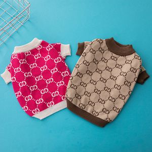 Tasarımcı Katlar Köpek Marka Giysileri Pet Sweater Kış Sıcak Örgü Hava Evcil Hayvan Ceketleri Açık