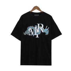 T-shirt da uomo Dragon Year Letter Tops T-shirt a maniche corte stampata con logo per uomo e donna