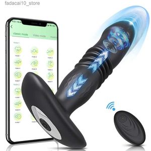 Outros itens de beleza para saúde Telesic Vibrating Butt Plug Anal APP Vibrador Remoto Sem Fio para Mulheres Ass Anal Vibrador Próstata Massageador Buttplug Q240117