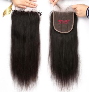 Bellahair Top 11a Sınıf 5x5 İsviçre Dantel Kapatma Frontal Düz İnsan Saç Kalitesi Perulu Hint Malezya Brezilya 12 14 16 182390701