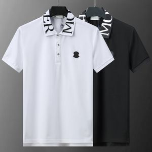 Дизайнерские мужские поло, мужские футболки, футболка с коротким рукавом, рубашка-поло, высококачественная одежда с принтом букв, одежда, футболка, черно-белые мужские футболки, азиатский размер M-3XL