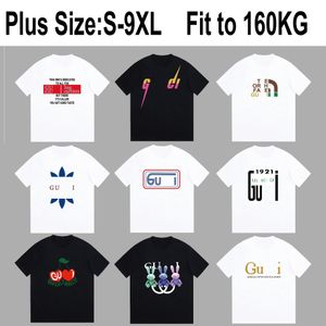 Homens gordos camisetas Mens Womens Designer Camisetas Impressão T-shirt de Algodão Casual Tees Manga Curta Luxo Streetwear Camisetas S-9XL 6XL 7XL 8XL 9XL