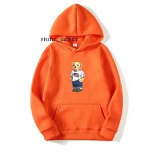 2023 Mens Polo Tech Polar Mektup Baskı Ayı Uzun Kollu Sweatshirts Marka Hoodies Pullover Kış Tasarımcısı Ucuz Tasarımcı Polo Hoodie 1240