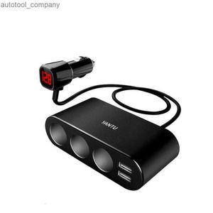 Новый алюминиевый сплав 3 порта USB 2 Way 3.1A красный светодиодный автомобильный прикуриватель разветвитель адаптер питания 12 В-24 В для iPad смартфона