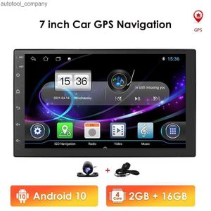 Yeni Dört Çekirdek 7 '' Dokunmatik Ekran Android 10 Universal Car Stereo GPS Navigasyon Bluetooth WiFi 4G DAB+ OBD SWC DVR FM FM MAP Kam Mikrofonu