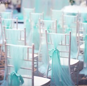 18*275cm Romantik Tül Bowknot Düğün Sandalyesi Kanatlar Moda Şerit Tie Party Etkinlik Dekorasyonları Sandalye Kemeri